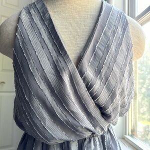 Romper shorts set with wrap front small